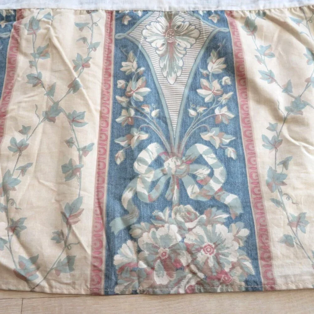Vintage Williamsburg Crown Crafts Virginia Damask Twin Bed Skirt Cotton New